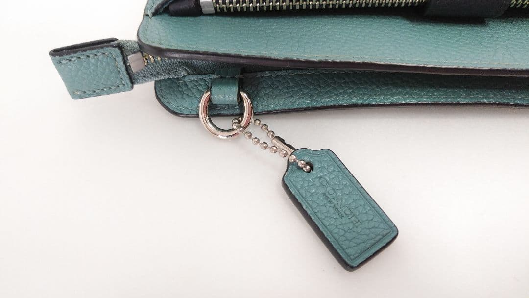 いの☆コーチ☆お財布ショルダー バッグ ミニショルダー☆ポーチ付き☆革