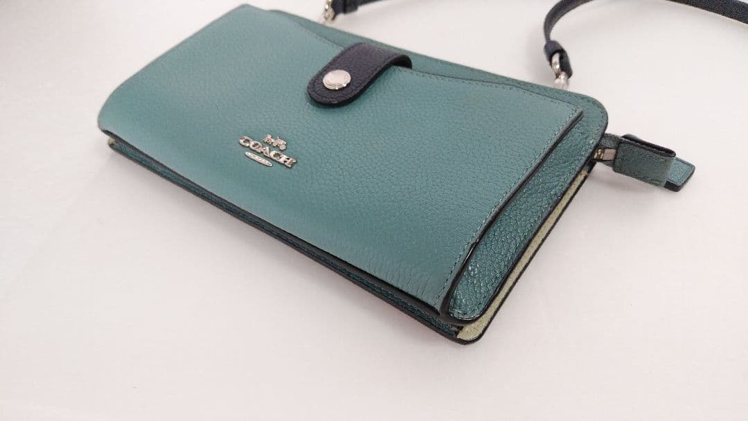 いの☆コーチ☆お財布ショルダー バッグ ミニショルダー☆ポーチ付き☆革