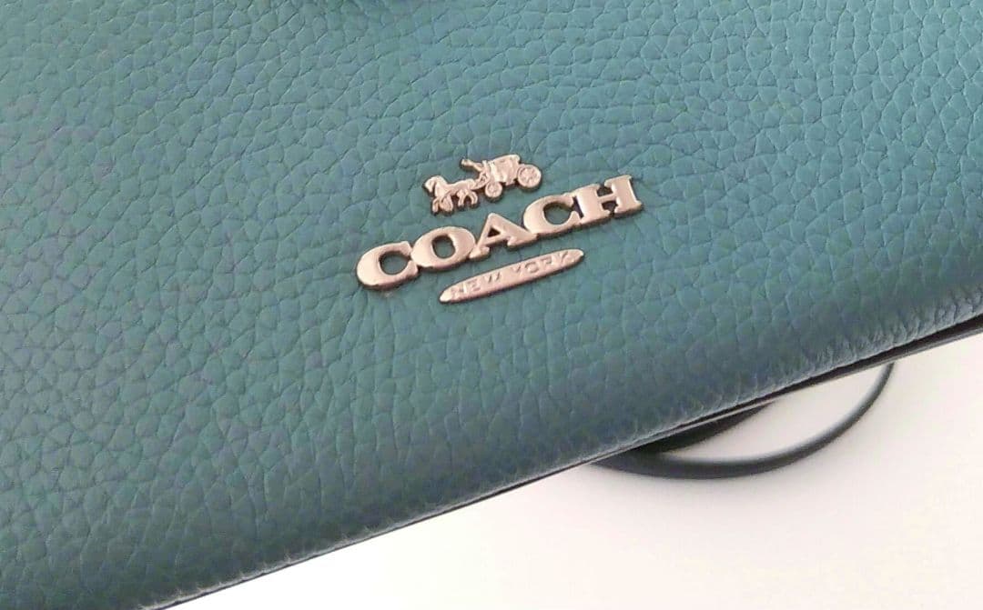 いの☆コーチ☆お財布ショルダー バッグ ミニショルダー☆ポーチ付き☆革