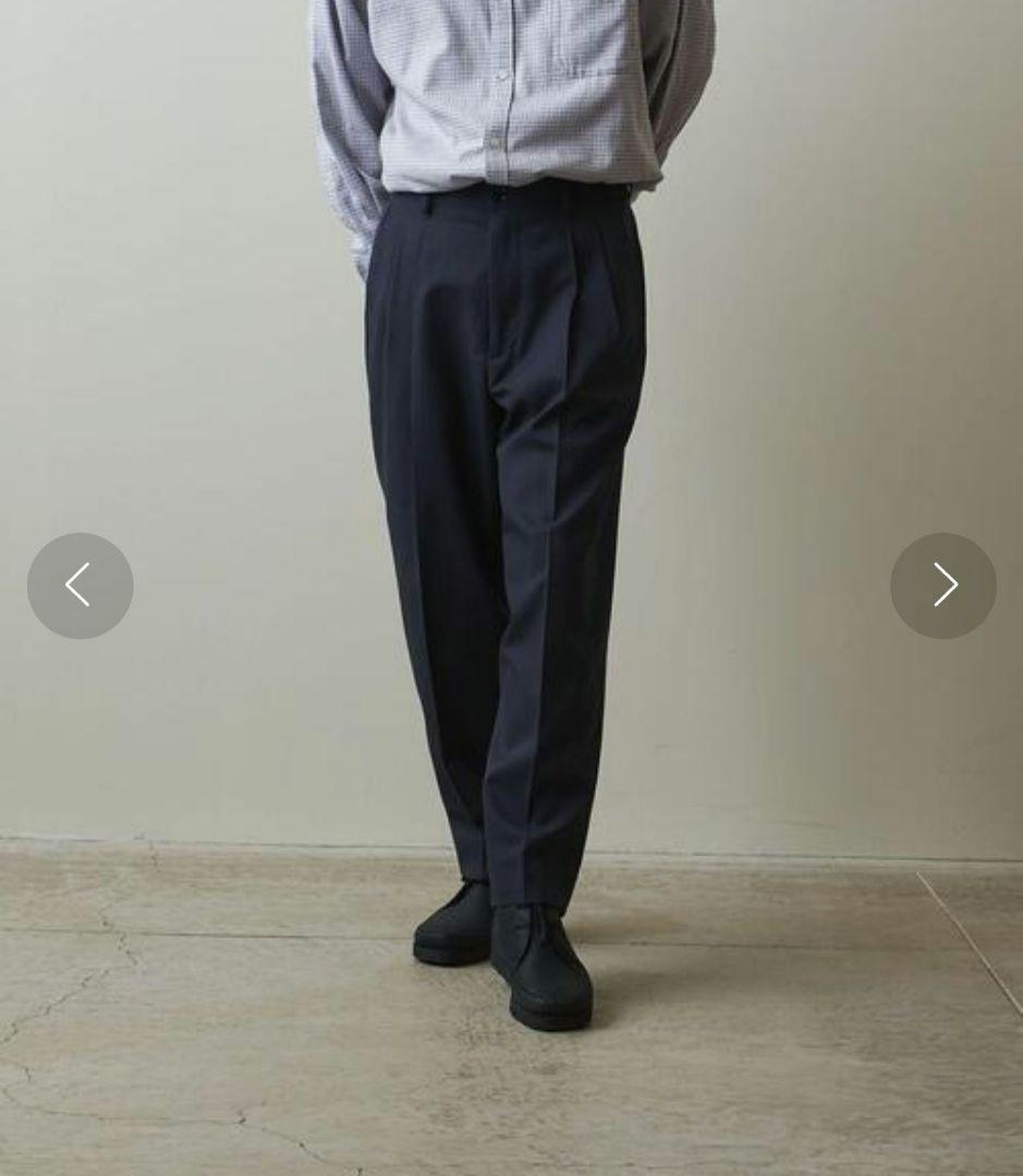 極美品★スティーブンアラン　2プリーツ テーパード パンツ　1.9万　ウール　S