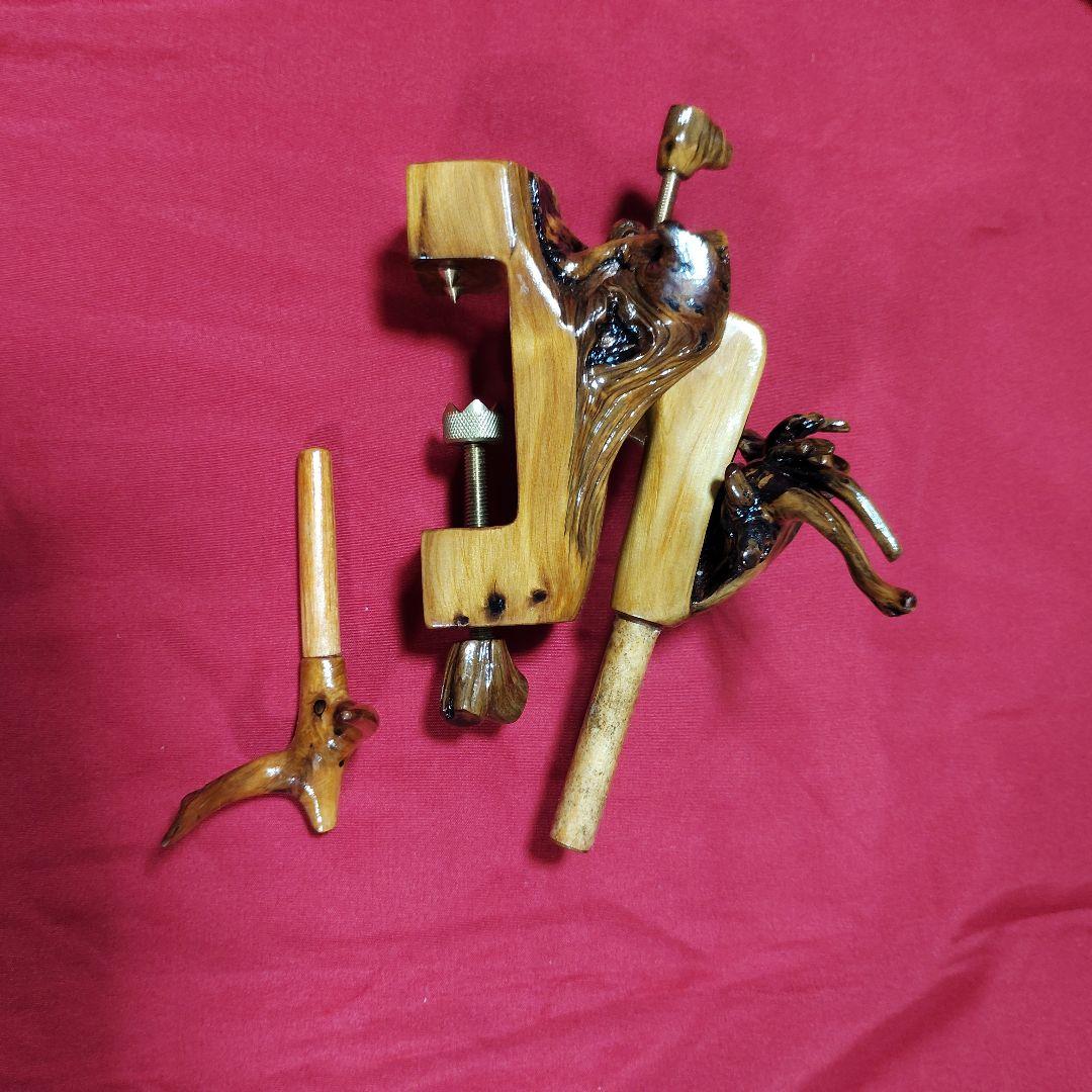 ヘラブナ釣り万力・(師光作)杜松 万力・杜松竿枕・239