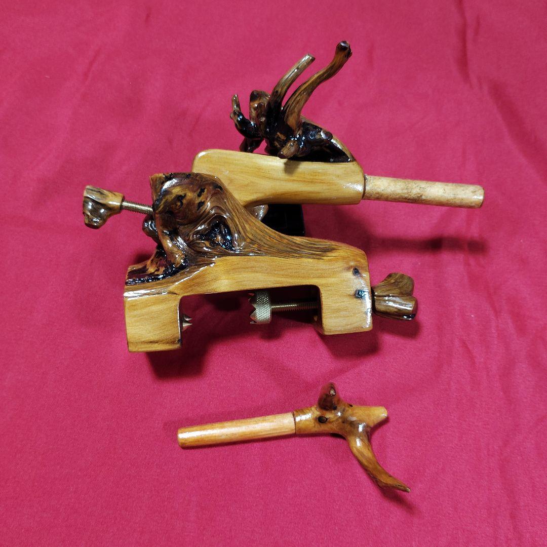 ヘラブナ釣り万力・(師光作)杜松 万力・杜松竿枕・239