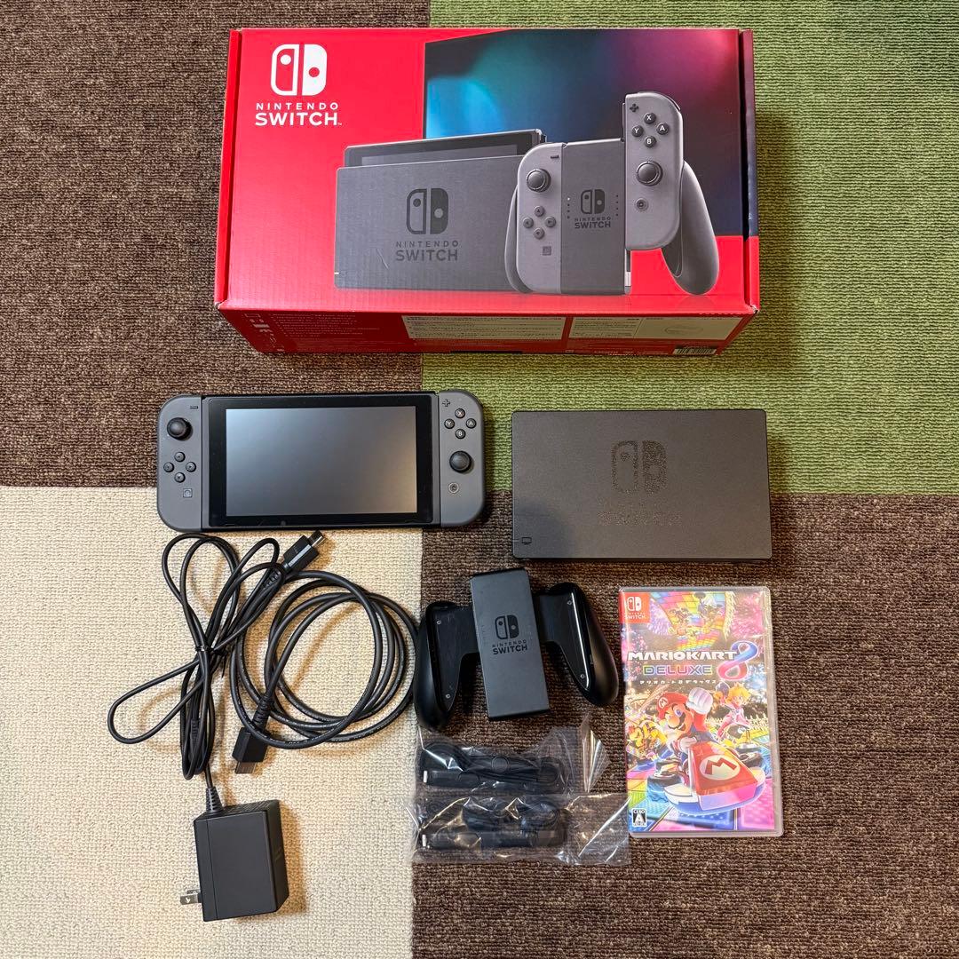 【セット】Nintendo Switch本体グレー + マリオカート8デラックス