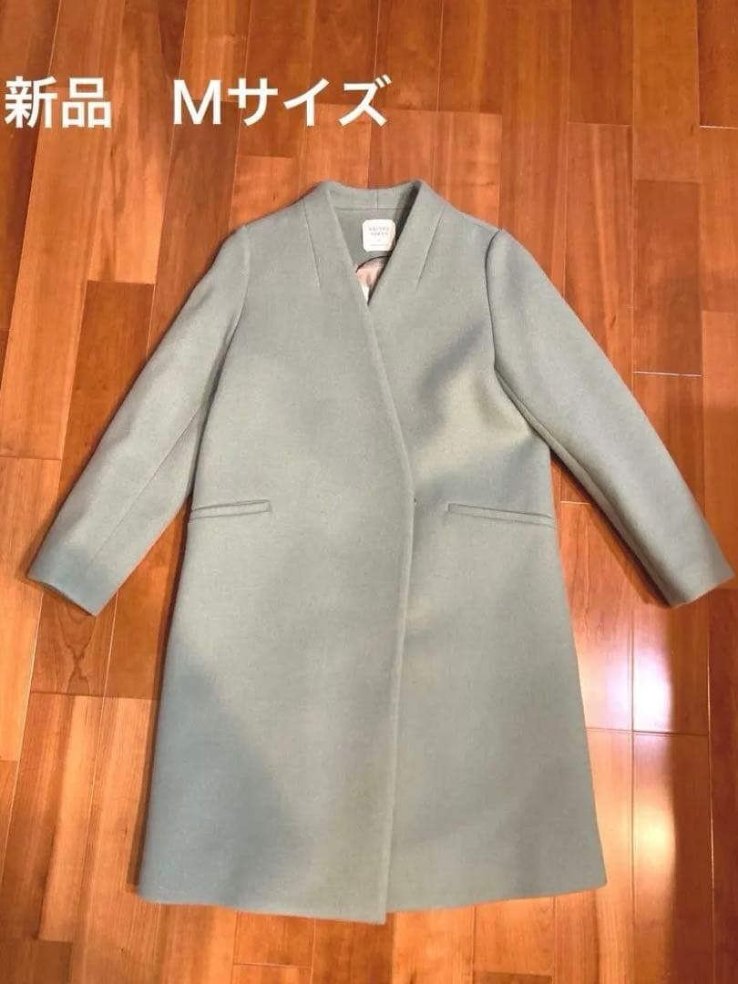 【新品タグ付】 UNITED TOKYO カシミヤ混　ノーカラー コート　日本製