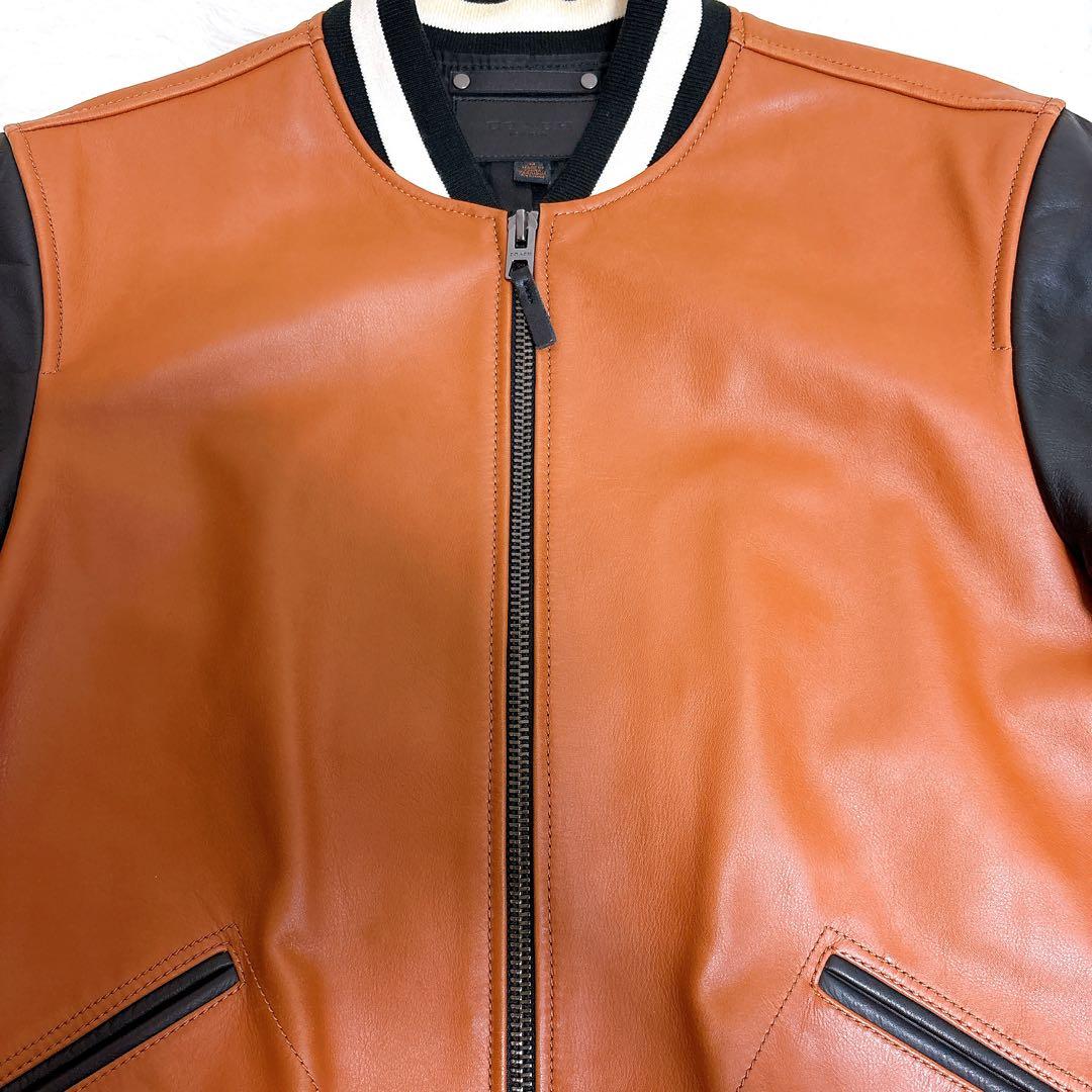 【希少】COACH レザージャケット スタジャン オールレザー 黒タグ M