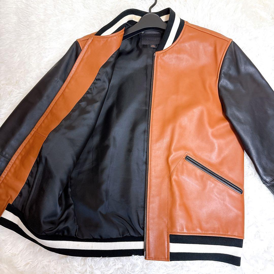 【希少】COACH レザージャケット スタジャン オールレザー 黒タグ M