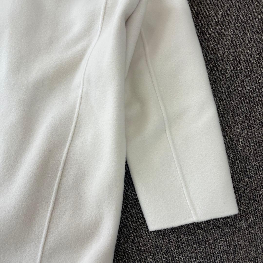 23区 ウールリバーコート フード付き ミドル丈 アウター アイボリー 36 S