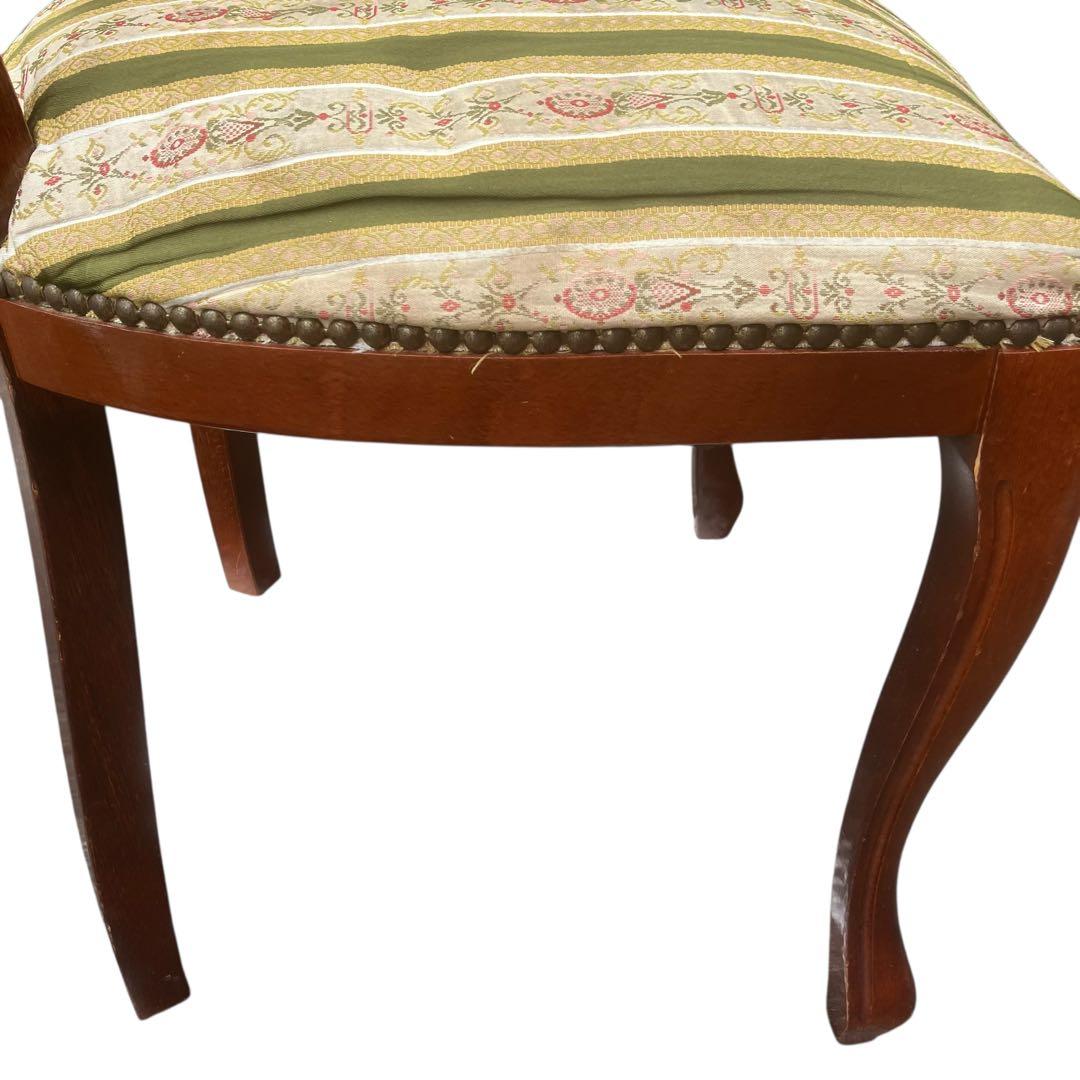 【イタリア製】ダイニングチェア アンティーク調　ロココ　ドレッサー　猫脚　3️⃣