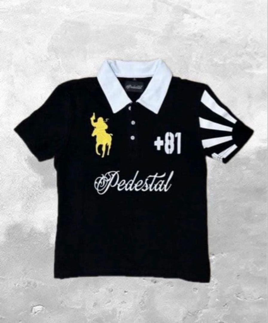 Pedestal 黒 ポロシャツ +81