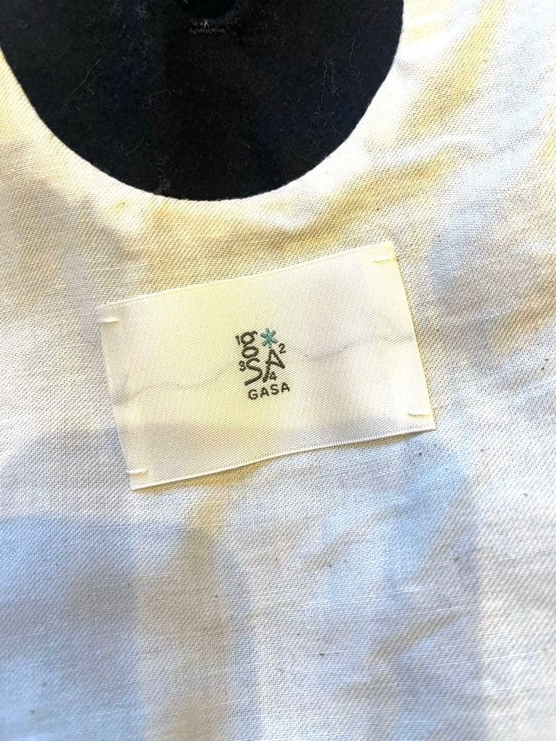 GASA紺メルトンピエロカラーエプロンワンピース