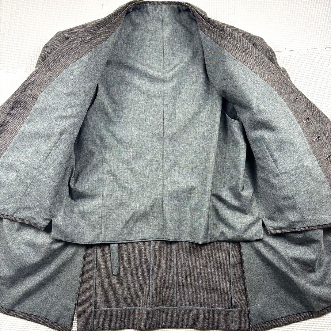 美品　スリーピース　ミックスツイード　ミリオンテックス　スーツ　グレー　AB4