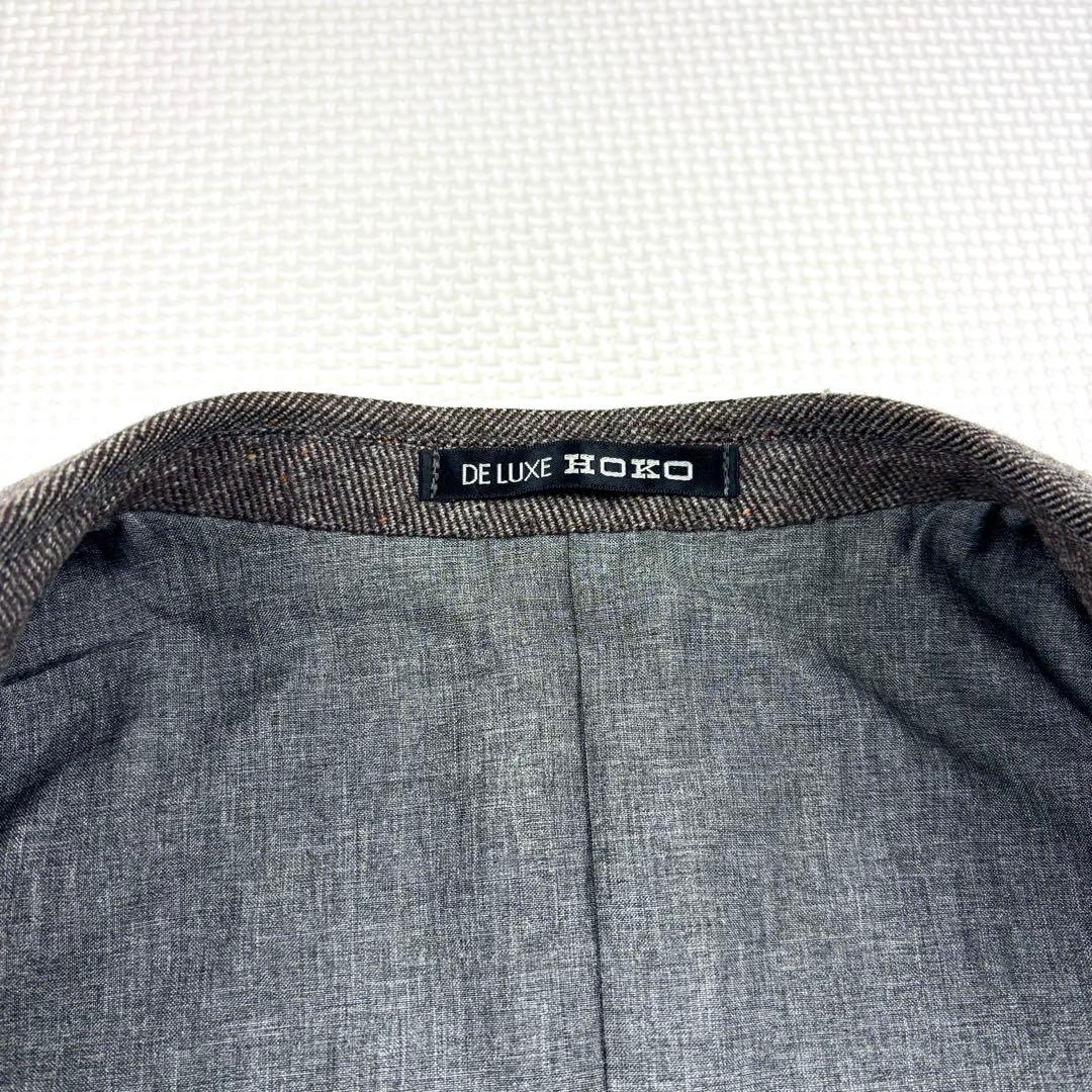 美品　スリーピース　ミックスツイード　ミリオンテックス　スーツ　グレー　AB4