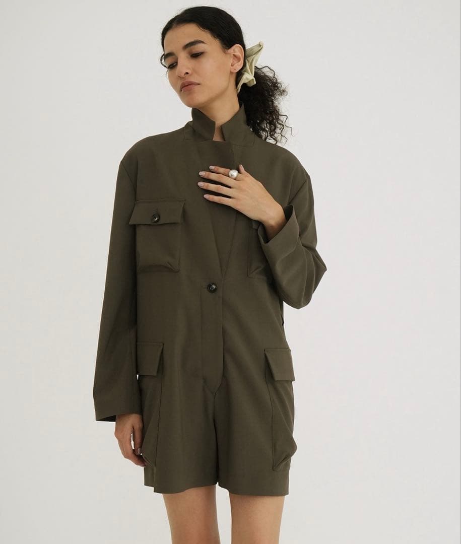 CLANE MILITARY SHORT ALL IN ONE カーキ　サイズ1