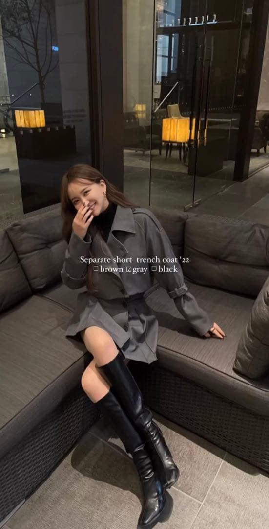 【タグ付き未使用】mavimoon トレンチミニコート　セットアップ