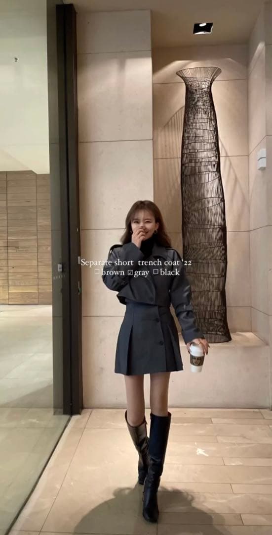 【タグ付き未使用】mavimoon トレンチミニコート　セットアップ