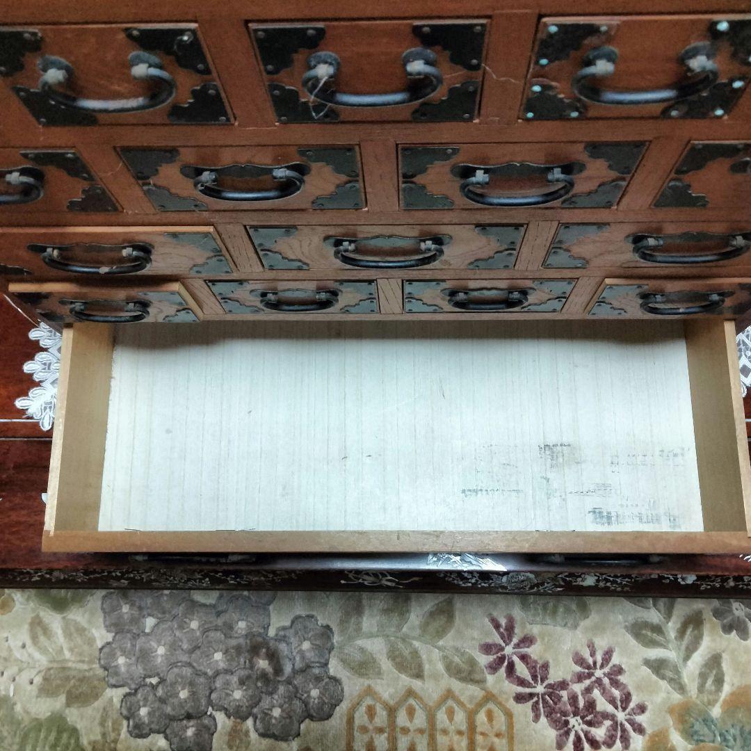 李朝家具アンティーク百味箪笥　薬箪笥ヤクジャンコレクションケース