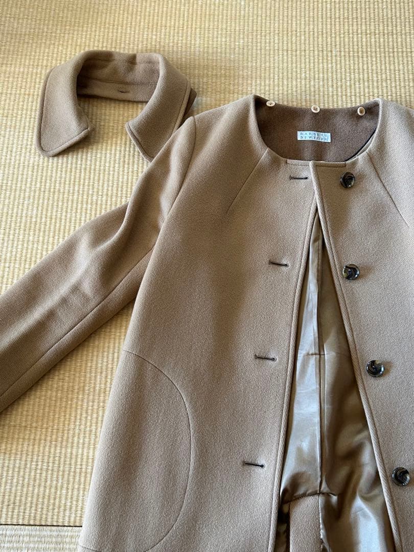 BARNEYS NEWYORKキャメル コート 2way(襟取り外し)
