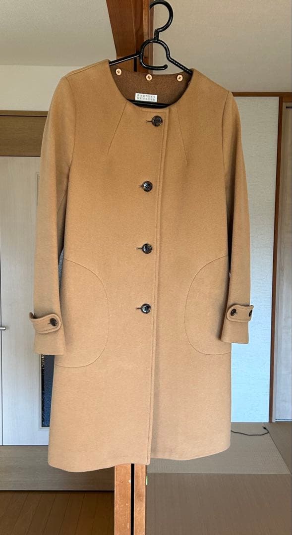BARNEYS NEWYORKキャメル コート 2way(襟取り外し)