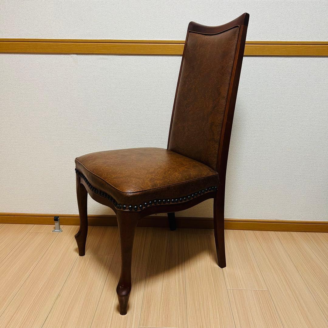 maruni マルニ ベルサイユ 本革張 ハイバックチェア 貴族 アンティーク