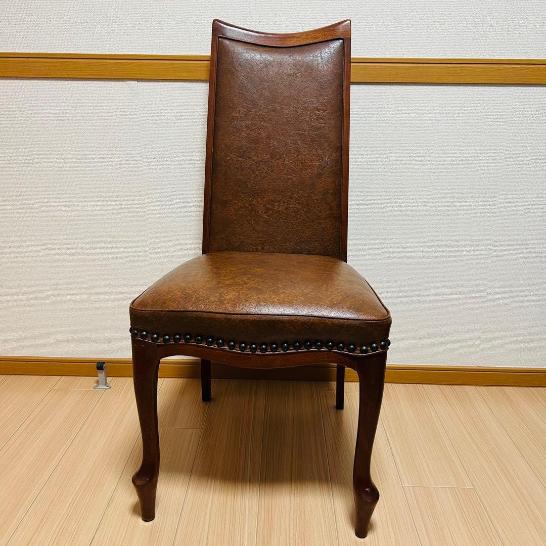 maruni マルニ ベルサイユ 本革張 ハイバックチェア 貴族 アンティーク