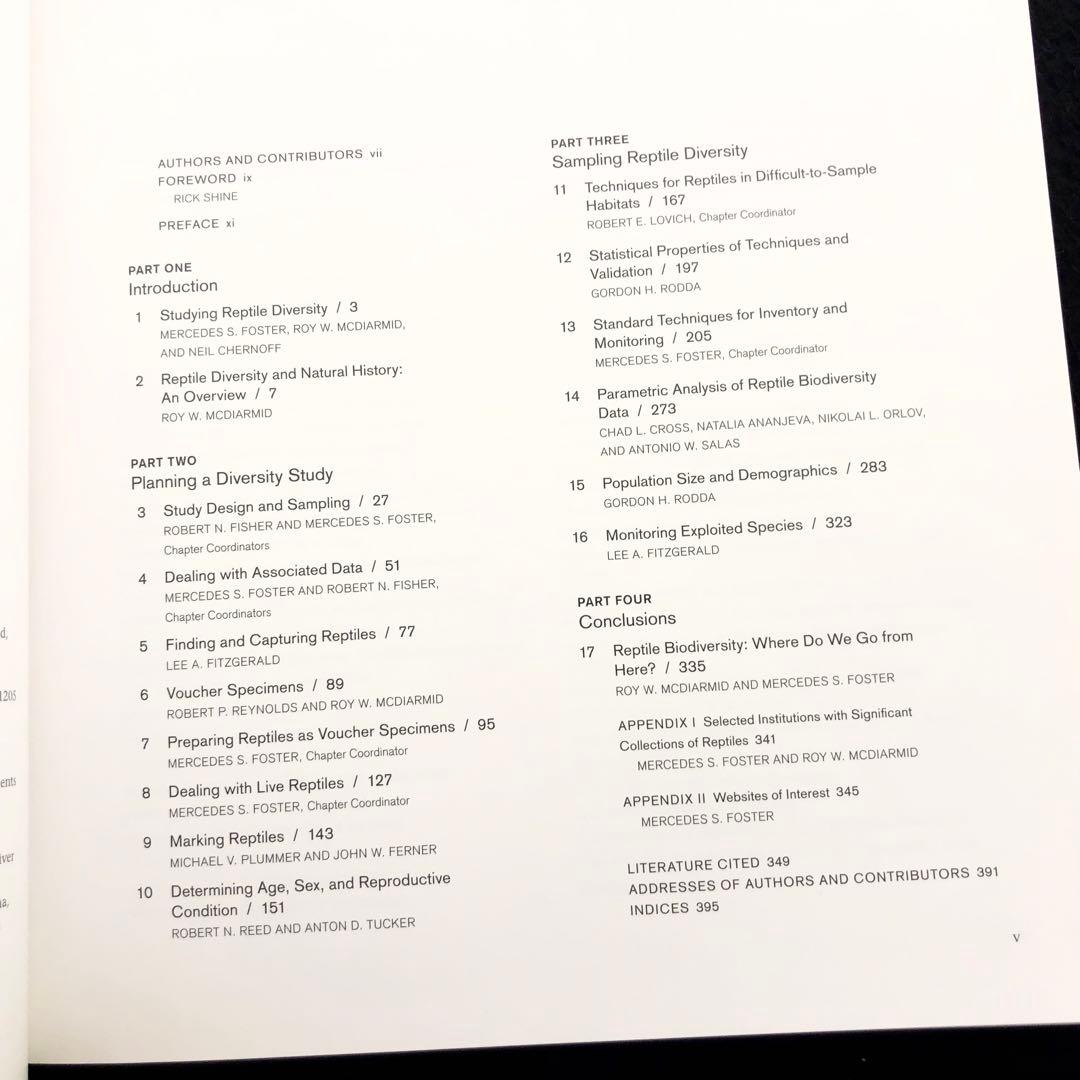 爬虫類の生物多様性 : インベントリーとモニタリングの標準的方法