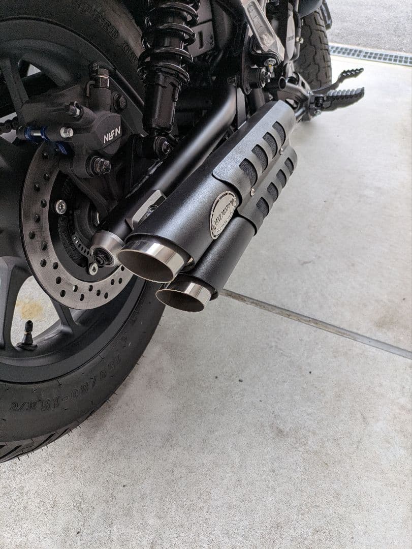 レブル250 2023年以降　２本出しマフラー Gem x Javi