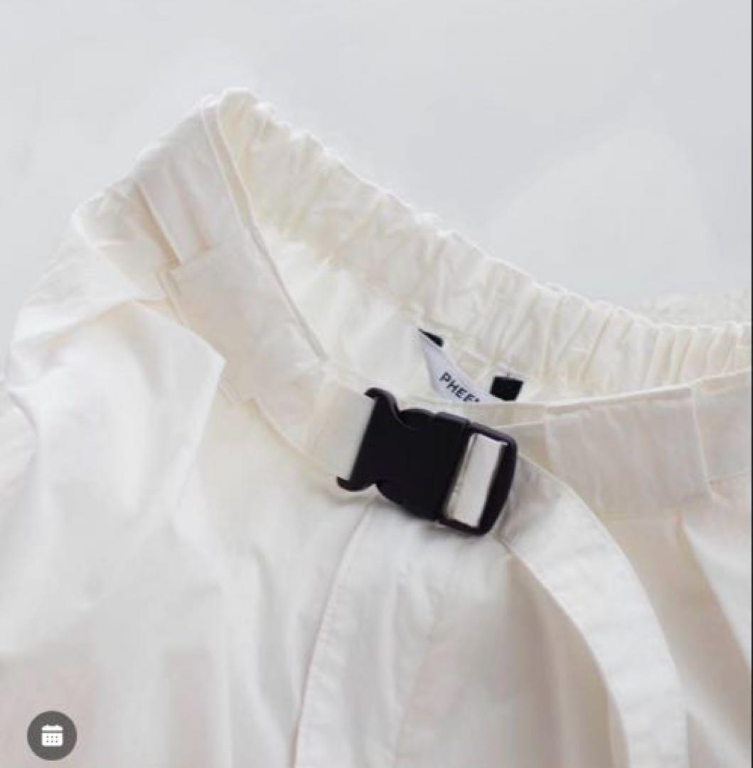 取下間近　今期未使用品！pheeny ナイロンカーゴパンツ ホワイト　サイズ2