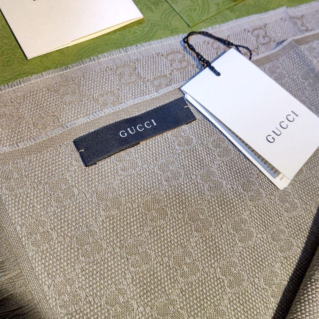 ❤新品箱袋付き❤GUCCI マフラー ストール ショール スカーフ　ベージュ❤