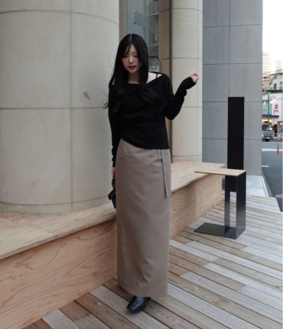 SENEE 3way drape tops（3ウェイドレープトップス）　ブラック