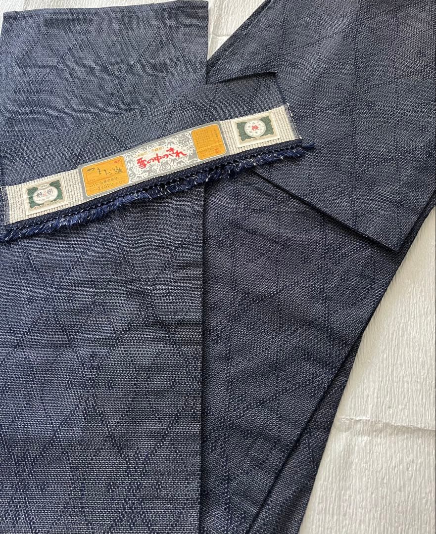 本塩沢紬やまだ織／100亀甲結城紬　単衣着物2枚