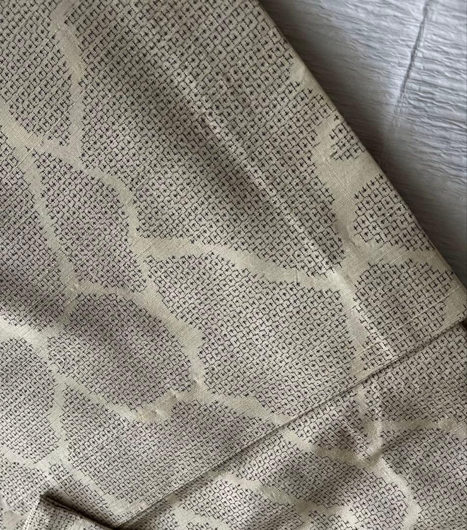 本塩沢紬やまだ織／100亀甲結城紬　単衣着物2枚