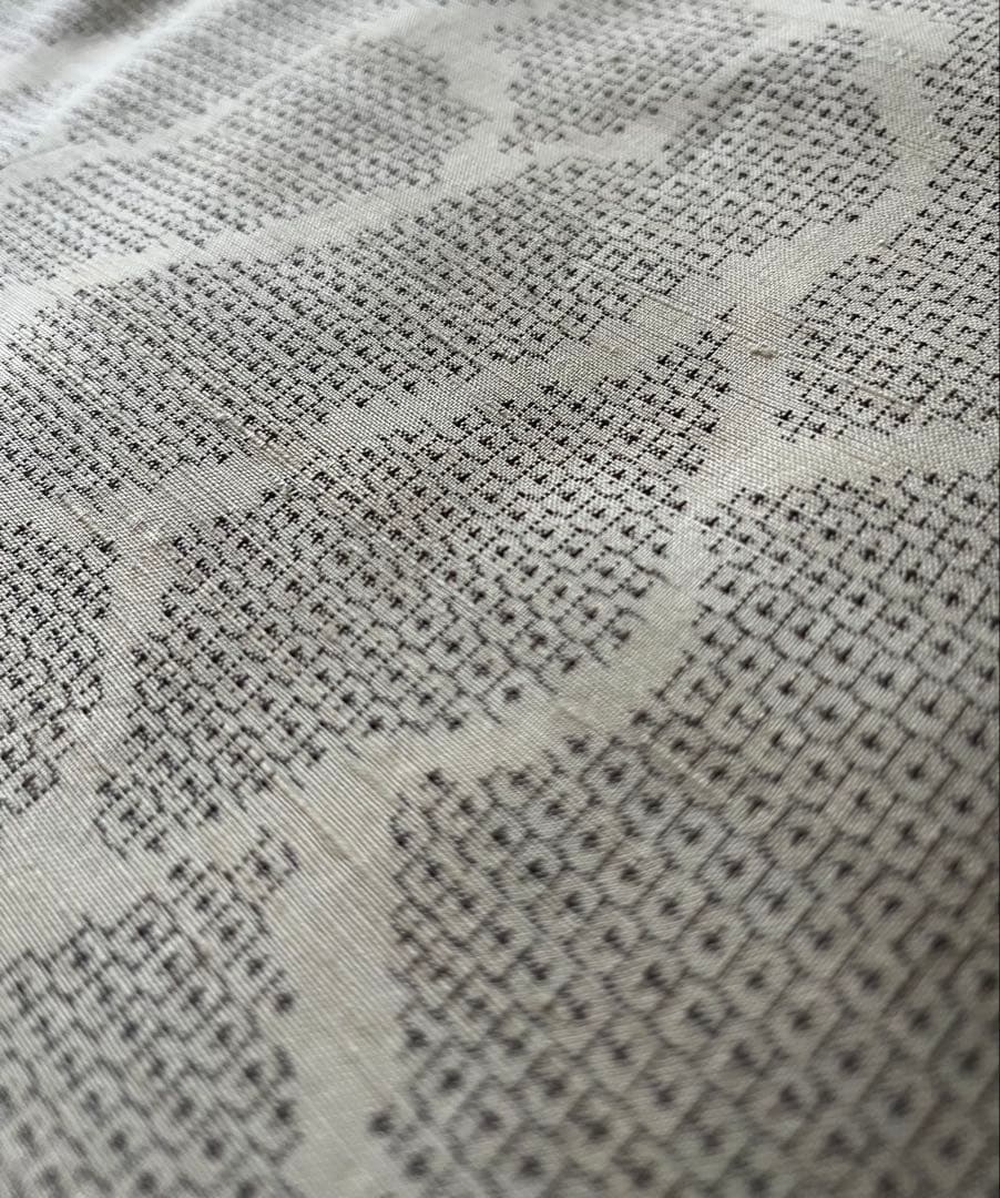 本塩沢紬やまだ織／100亀甲結城紬　単衣着物2枚