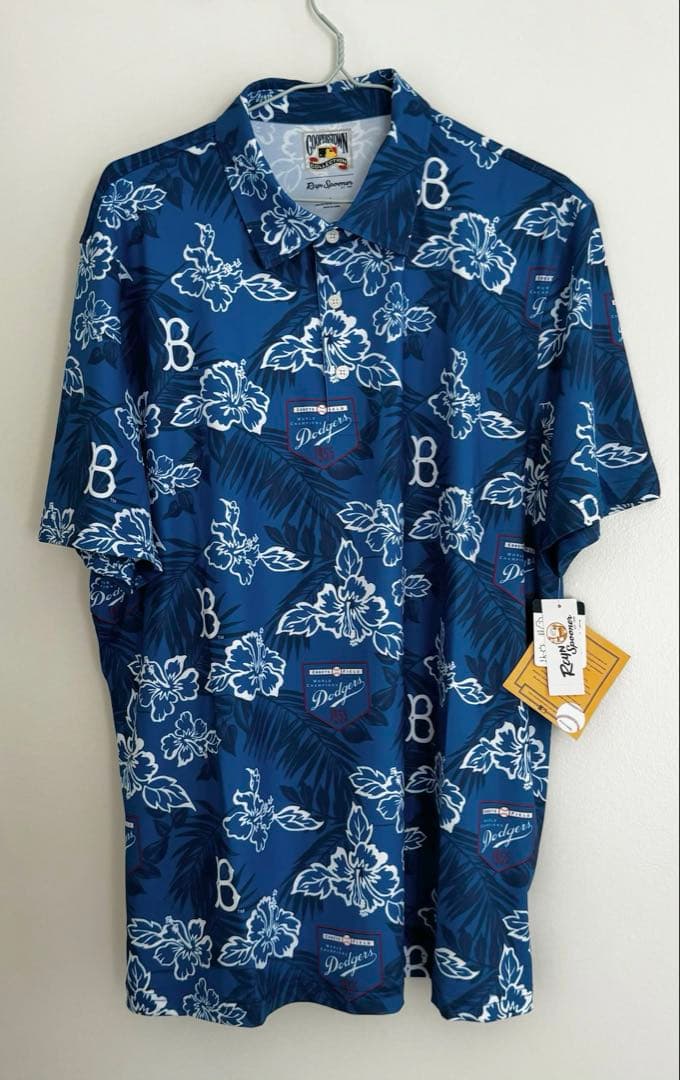 ロサンゼルス　ドジャース　アロハ　ポロシャツ　米国購入　新品　レインスープナー