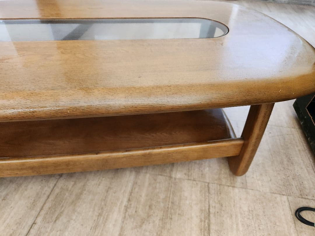 karimokuカリモクセンターテーブル　ローテーブル丸型