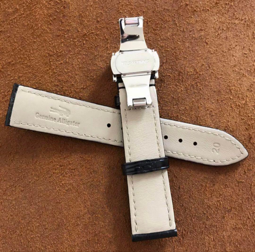 18 20 mm本革クロコダイル 腕時計ベルト ワニ革　人気商品