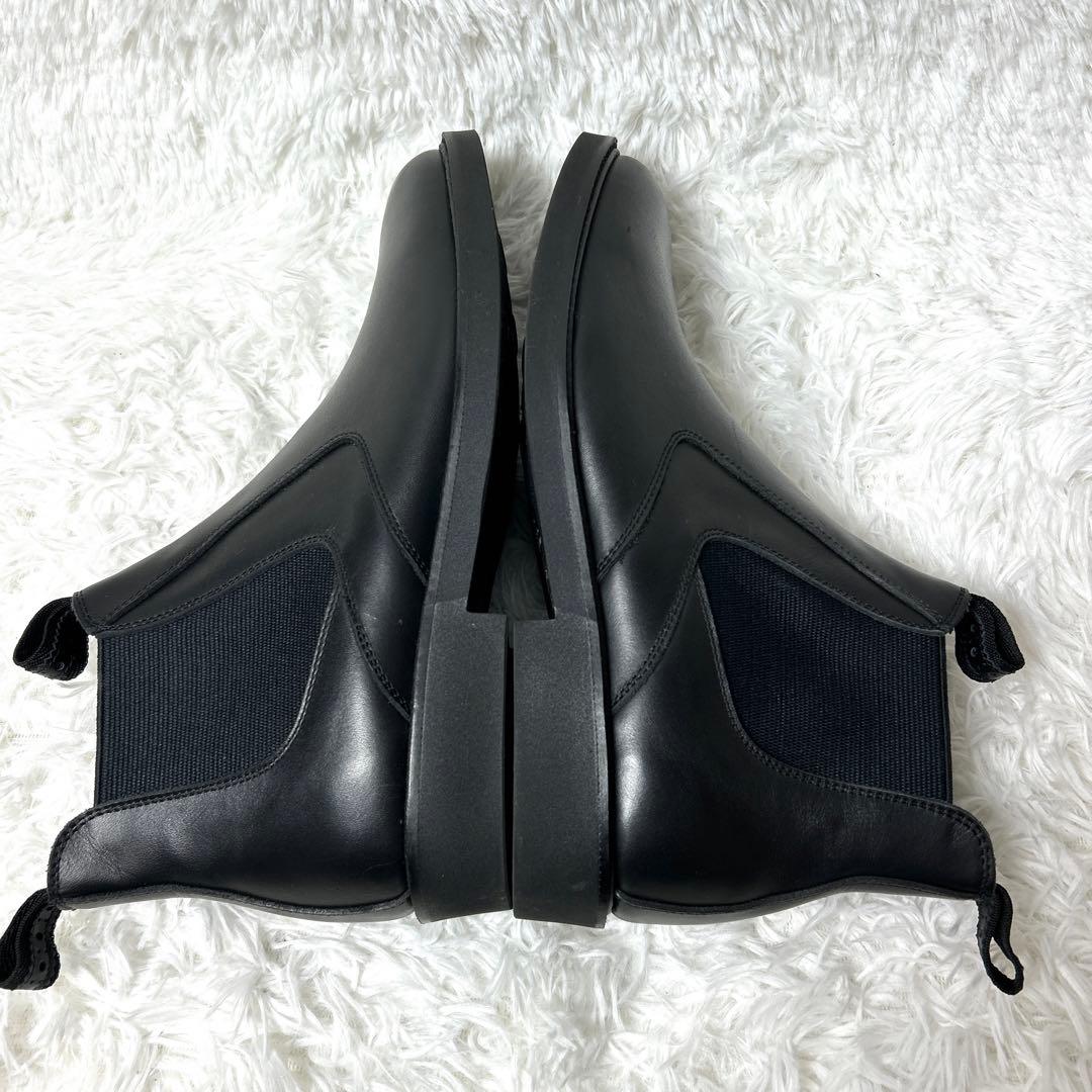 【未使用級】HARUTA レザーサイドゴアブーツ ブラック27cm 3E