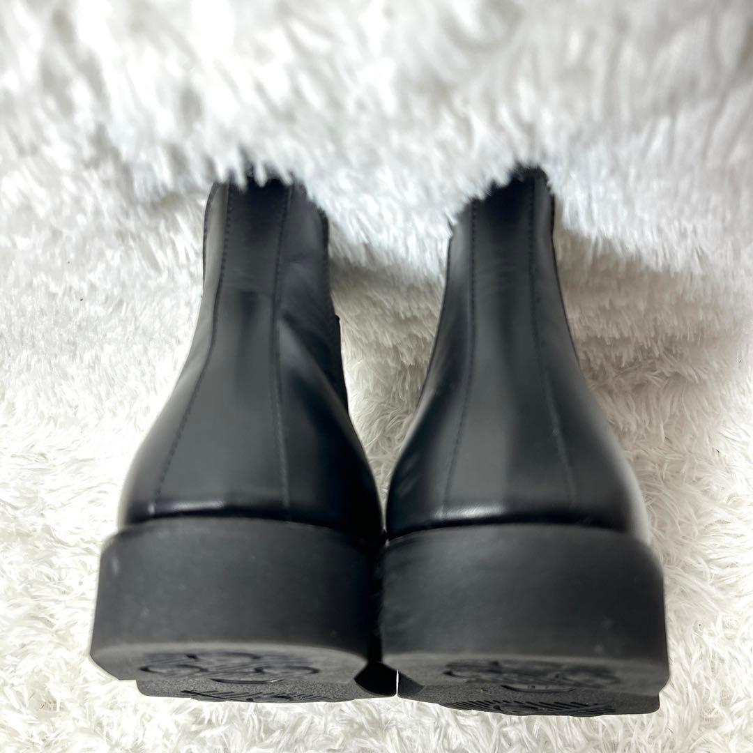 【未使用級】HARUTA レザーサイドゴアブーツ ブラック27cm 3E