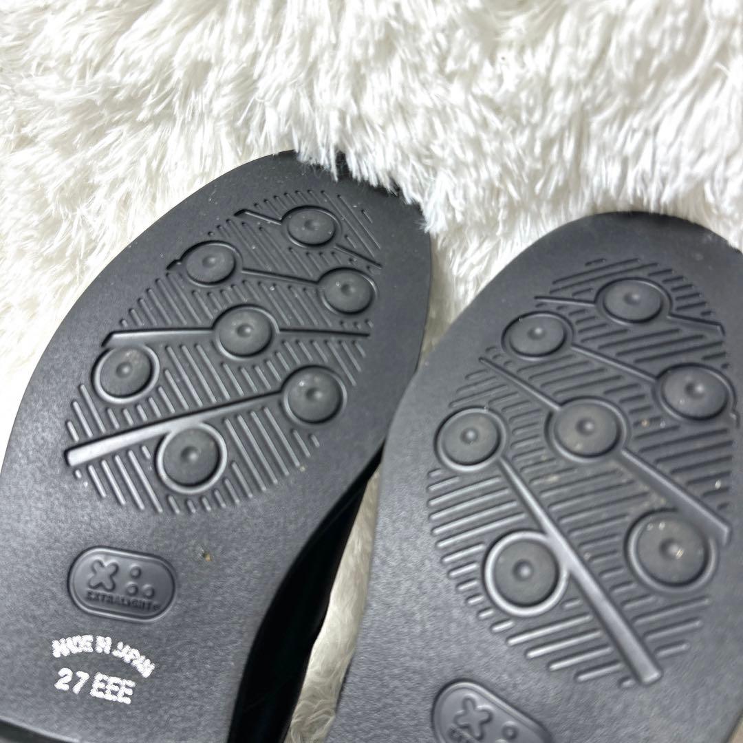 【未使用級】HARUTA レザーサイドゴアブーツ ブラック27cm 3E