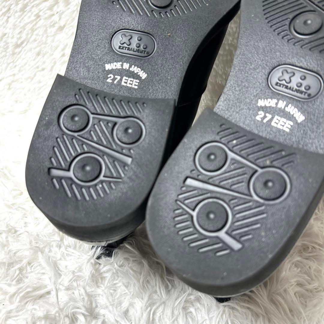 【未使用級】HARUTA レザーサイドゴアブーツ ブラック27cm 3E