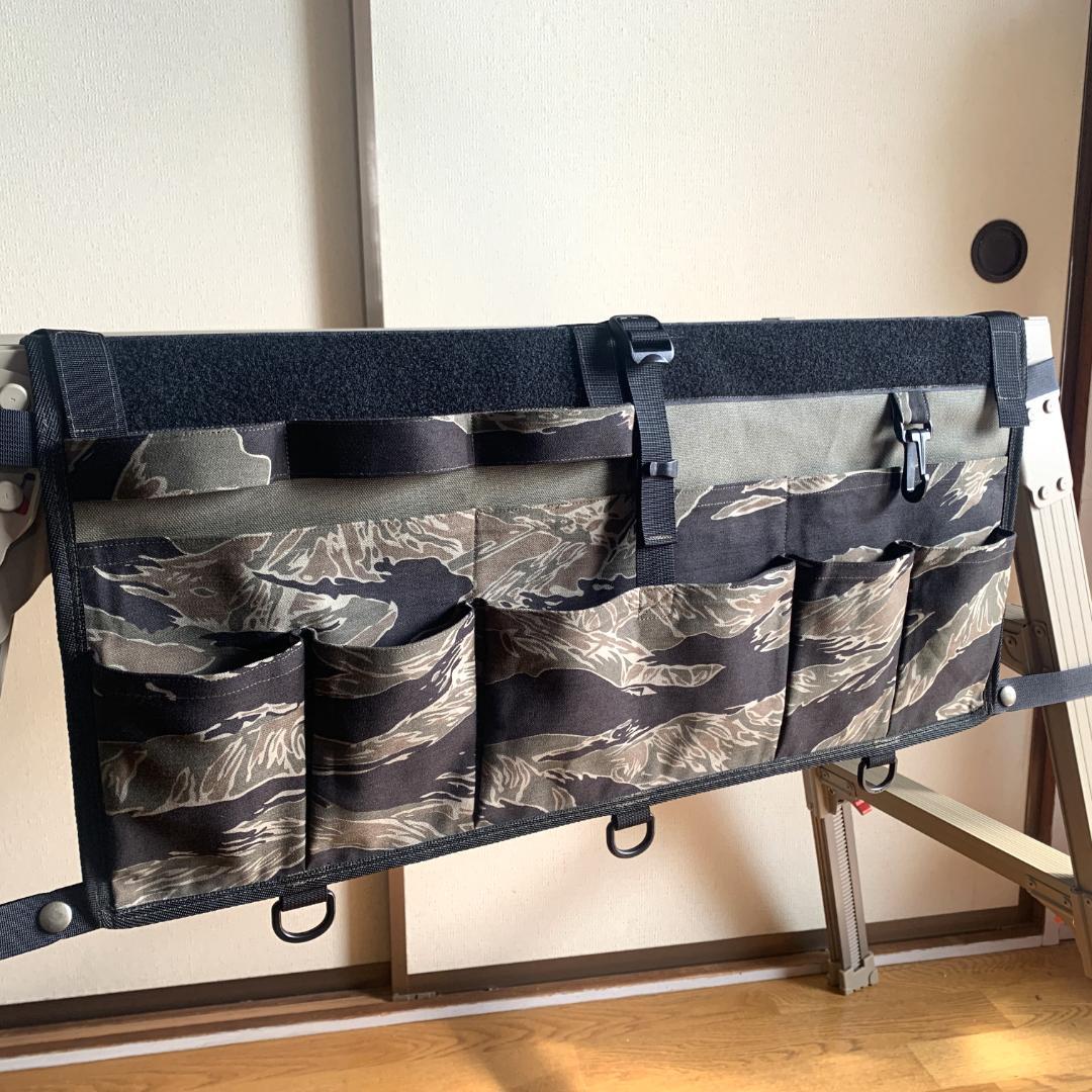 長谷川工業　足場台　カスタム　オーガナイザー　ウォールポケット　帆布