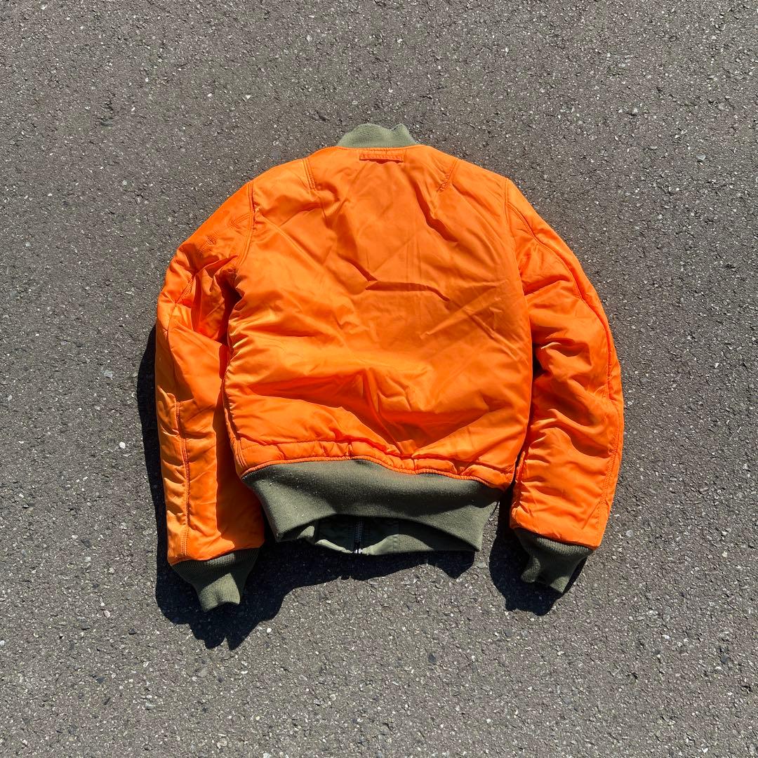 90s ALPHA MA-1 フライトジャケット 中綿入り　リバーシブル　短丈