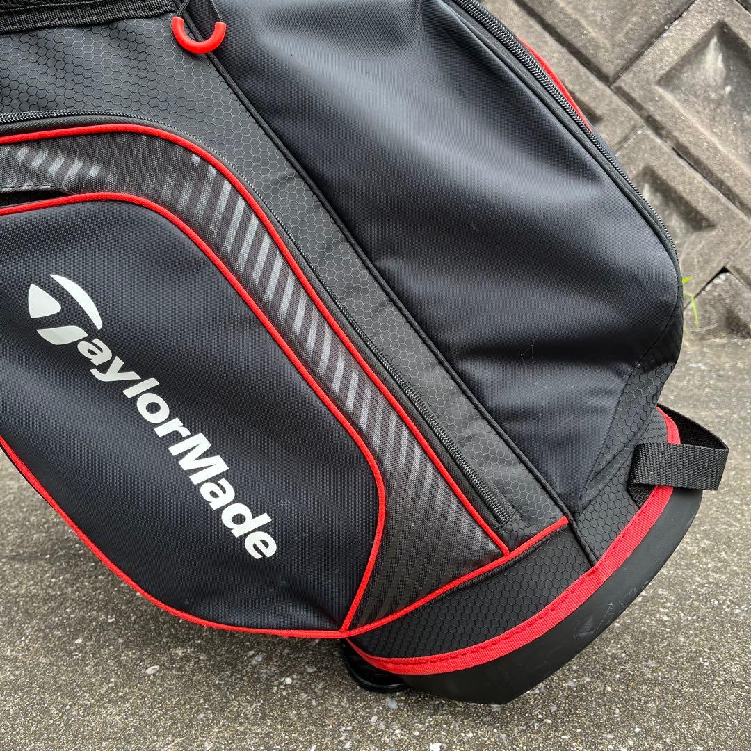 【豪華おまけ付き✨】TaylorMade キャディバッグ ゴルフバッグ 黒/赤