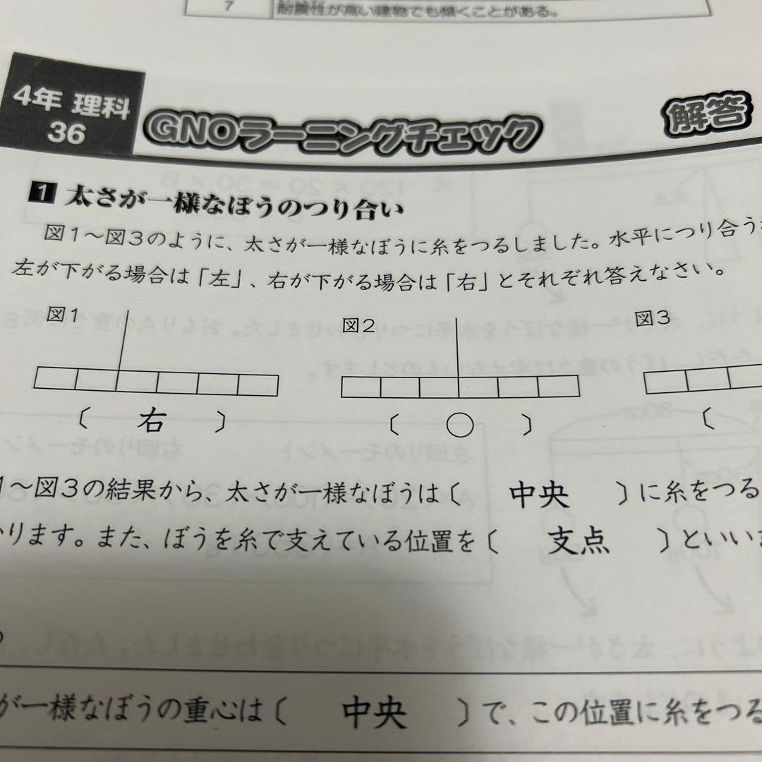 ㉔ A グノーブル　GNOラーニングチェック 理科 4年 季節講習込み一年分