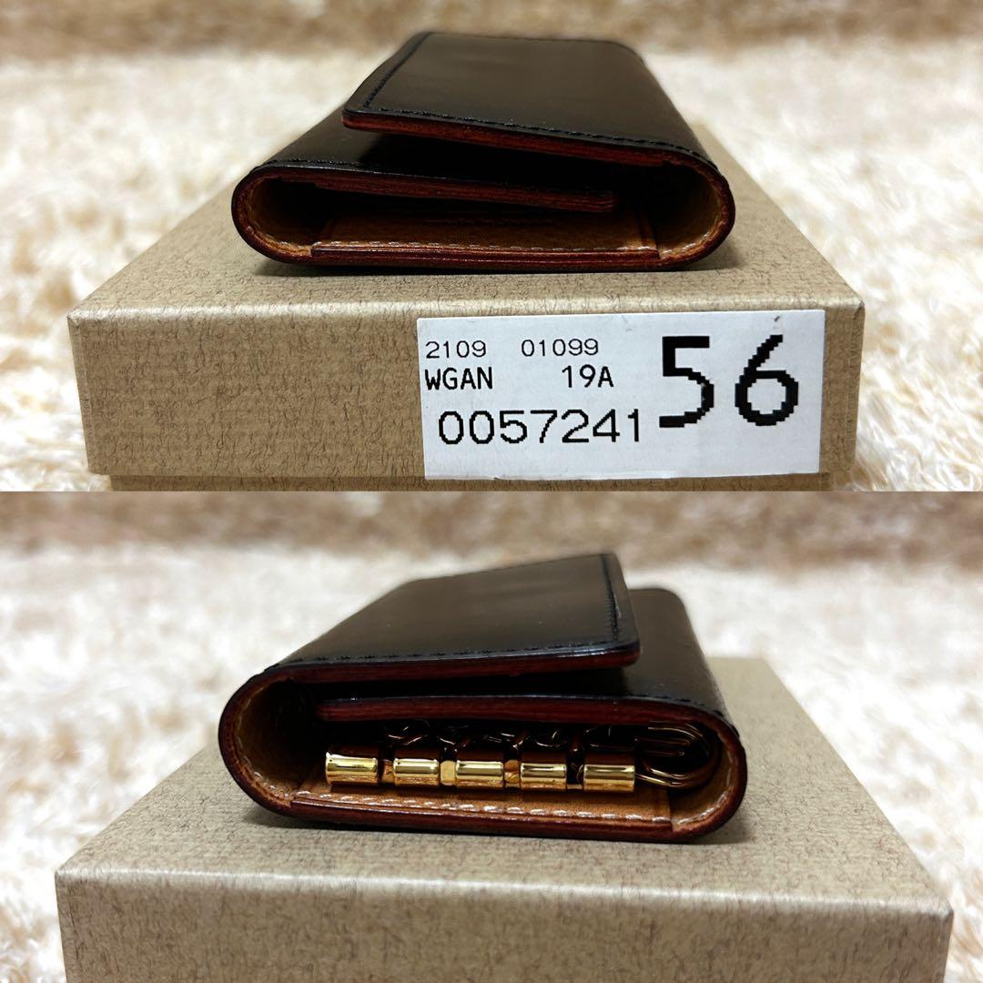 極美品✨ GANZO ブライドルレザー 4連 キーケース ダークブラウン