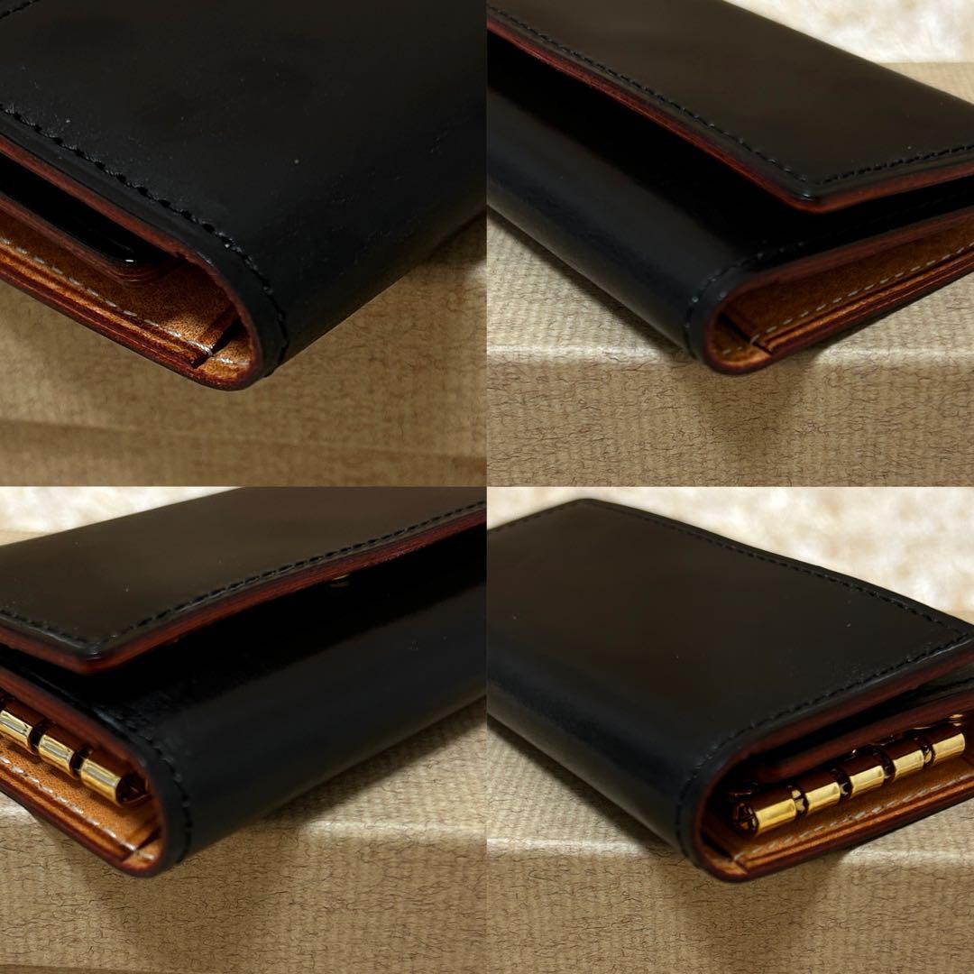 極美品✨ GANZO ブライドルレザー 4連 キーケース ダークブラウン