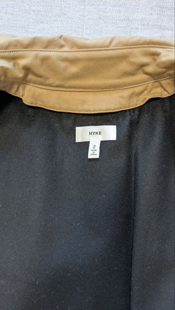 HYKE トレンチコート レギュラーフィット ライナー付き　サイズ2