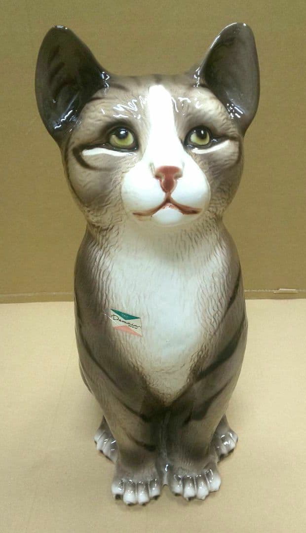 陶器 猫 置物 ドマン