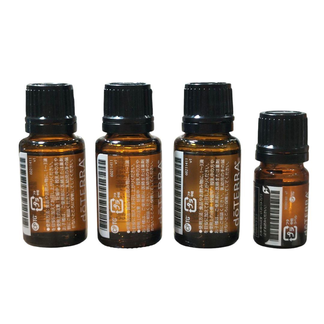 【新品未使用】ドテラ　doTERRA 　ペパーミント15ml＆5ml　4本セット