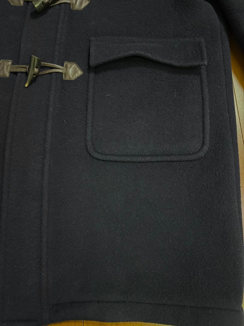 Brooks Brothers 裏地チェック ロングダッフルコート ネイビー L