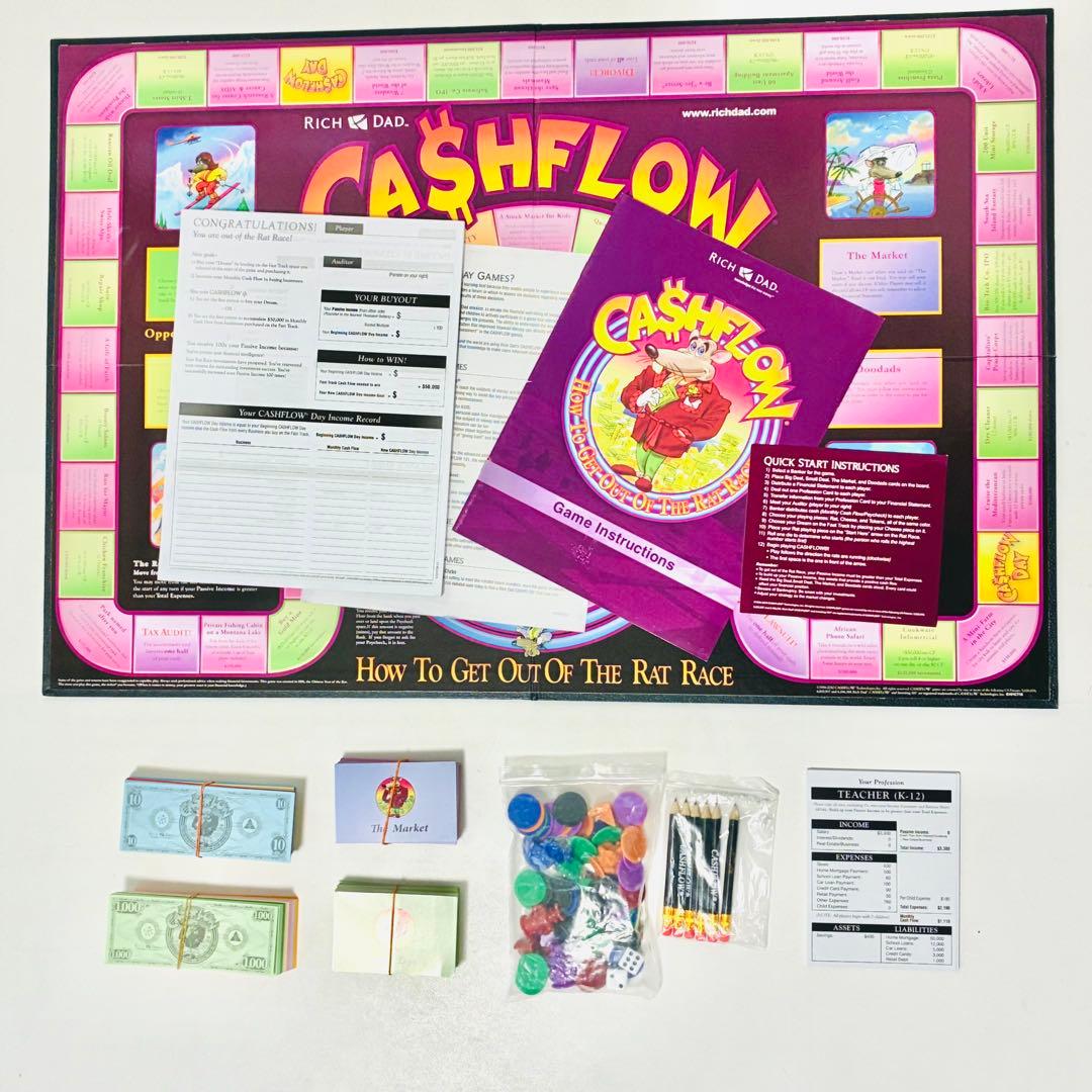 【訳あり美品 欠品なし】新装版キャッシュフロー101英語版 日本語説明書付き S